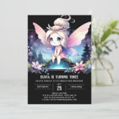 Invitation Elégant Fun Fairy Anniversaire (Debout devant)