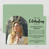 Invitation Elégant funérailles photo - Fête de la vie (Devant / Derrière)