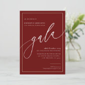 Invitation ELEGANT GALA calligraphie chic marron formel (Debout devant)