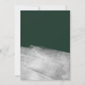 Invitation Élégant GALA Company Brosse d'argent Émeraude (Dos)