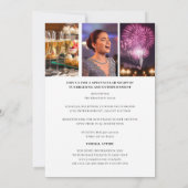 Invitation Elégant Gala Corporate Photo Black Faux Gold (Dos)