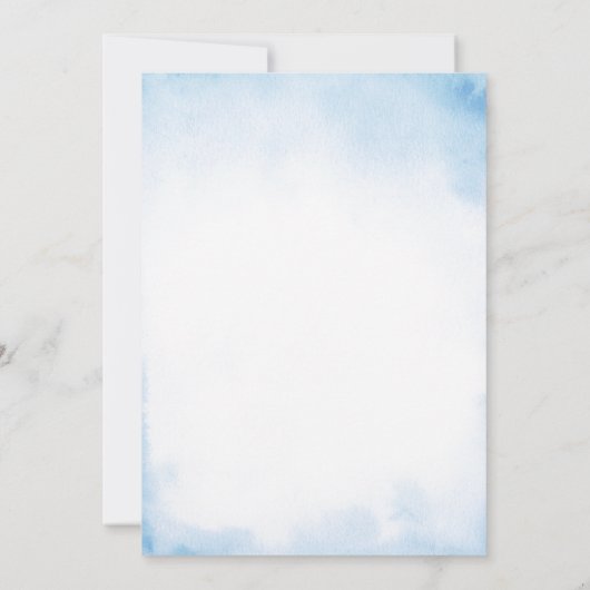 Invitation Élégant garçon Baptême Blue Bow Parties scintillan (Dos)