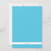 Invitation Elegant Garçon Oh Garçon Blue Baby shower Invitati (Dos)