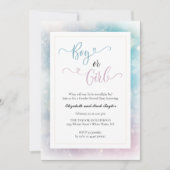 Invitation Élégant Garçon Ou Fille Hiver Flocon De Neige Révé (Devant)