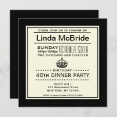 Invitation Élégant gardez l'anniversaire calme (Devant / Derrière)