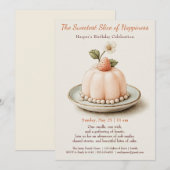 Invitation Elégant gâteau rose Aquarelle Anniversaire Invitat (Devant / Derrière)