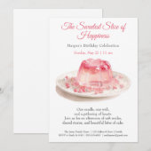 Invitation Elégant gâteau rose Aquarelle Anniversaire Invitat (Devant / Derrière)