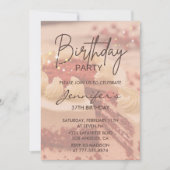 Invitation Élégant gâteau simple moderne 37e anniversaire (Devant)