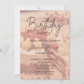 Invitation Élégant gâteau simple moderne 41e anniversaire (Devant)