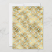 Invitation Elegant Gatsby Art Deco Blue & Gold Bridal Shower (Dos)