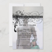 Invitation élégant génial noir d'obtention du (Dos)