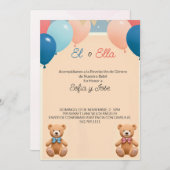 Invitation Elegant Genre Reveillez en Espagnol (Devant / Derrière)