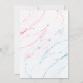 Invitation Elégant Genre Révéler La Plage Côtière Sable Rose  (Dos)