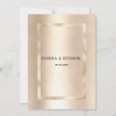 Invitation Elegant geometric champagne gold glam RSVP  (Dos)