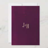 Invitation Elegant geometric gold burgundy Wedding (Dos)
