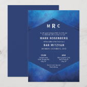 Invitation Elégant géométrique avec barre de texture diamant  (Devant / Derrière)