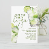 Invitation Elegant Gin Alcohol Adult Birthday (Debout devant)