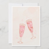 Invitation Elegant Glamorous Pink Champagne Birthday  (Dos)