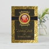 Invitation Élégant glamour inscrit 30e anniversaire (Debout devant)