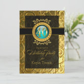 Invitation Élégant glamour inscrit 40e anniversaire (Debout devant)