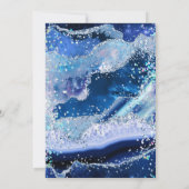 Invitation Elegant Glitter Agate Blue & Silver Wedding (Dos)