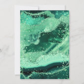 Invitation Elegant Glitter Agate Green & Silver Wedding (Dos)