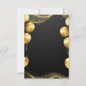 Invitation Elegant Gold Balloons New Year Party (Dos)