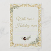 Invitation Elegant Gold Baroque Christmas Stationery Set - Th (Devant)