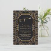 Invitation Elégant Gold Black Great Gatsby 1920 Réception (Debout devant)