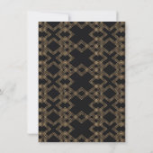 Invitation Elégant Gold Black Great Gatsby 1920 Réception (Dos)