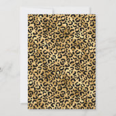 Invitation Elegant Gold & Black Leopard Print Birthday Party (Dos)