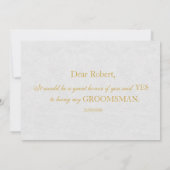 Invitation Elégant Gold & Black VOUS SEREZ MON GROOMSMAN (Dos)