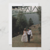 Invitation Elegant Gold Border 2 Mariage photo (Dos)