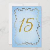 Invitation Elégant Gold Carriage Blue Storybook Quinceañera (Dos)