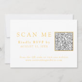 Invitation Elegant Gold Chinoiserie QR Code Mariage RSVP (Devant)
