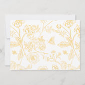 Invitation Elegant Gold Chinoiserie QR Code Mariage RSVP (Dos)