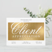 Invitation Elégant Gold Client Appréciation Dîner d'affaires (Debout devant)