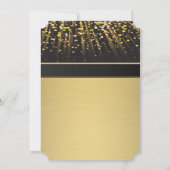 Invitation Élégant Gold Confetti Retraite Party (Dos)
