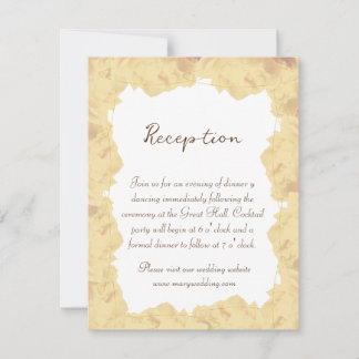 Invitation elegant gold cream  roses