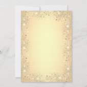 Invitation Elégant Gold Cross Baptism Gold Parties scintillan (Dos)