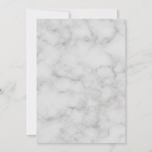 Invitation Elégant Gold Cross Boy Marbre blanc bleu Baptême (Dos)