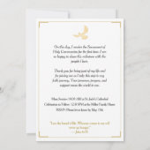 Invitation Elegant Gold Cross Chalice First Holy Communion (Dos)