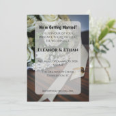 Invitation Elegant Gold Diamond Ring Pearl Bouquet Wedding In (Debout devant)