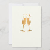 Invitation Elégant Gold Double Célébration Anniversaire conjo (Dos)