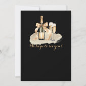 Invitation Elégant Gold Double Célébration Anniversaire conjo (Dos)