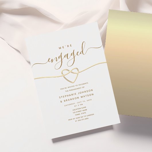Invitation Elegant Gold Engagement Party