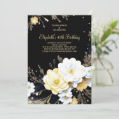 Invitation Elégant Gold et Black en ligne 40e anniversaire (Debout devant)