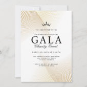 Invitation Élégant Gold et White Gala Charity Event (Devant)