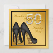 Invitation Elégant Gold Fabulous 50e fête d'anniversaire (Devant)