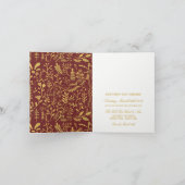 Invitation Elégant Gold Floral Wreath Dîner de la fête des mè (Intérieur)